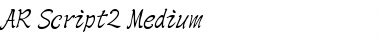 AR Script2 Medium Regular Font