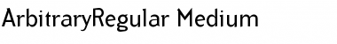 ArbitraryRegular Medium Font