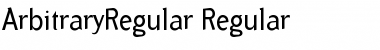 ArbitraryRegular Regular Font