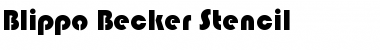 Download Blippo Becker Stencil Font