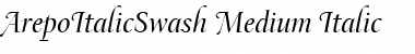 ArepoItalicSwash Regular Font