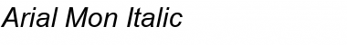 Arial Mon Italic Font