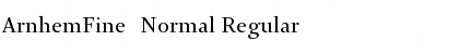 ArnhemFine-Normal Regular Font