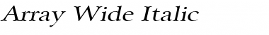 Array Wide Italic Font