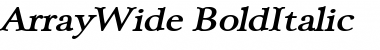 ArrayWide BoldItalic Font