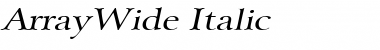 ArrayWide Italic Font