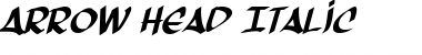 Arrow Head Italic Font