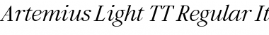 Artemius Light TT Regular Italic Font