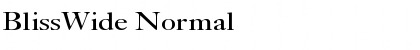 BlissWide Normal Font