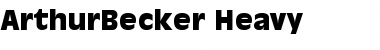 ArthurBecker-Heavy Regular Font