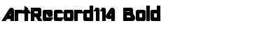ArtRecord114 Bold Font