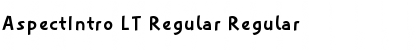 AspectIntro LT Regular Font