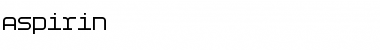 Aspirin Regular Font Aspirin Regular Font