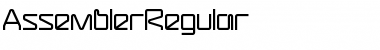 AssemblerRegular Font