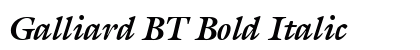 Galliard BT Bold Italic Preview