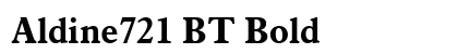 Aldine721 BT Bold Preview