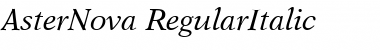 AsterNova RegularItalic Font