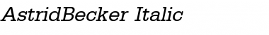 AstridBecker Italic Font