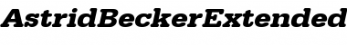 AstridBeckerExtended Bold Italic Font