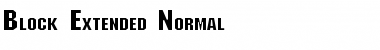 Block-Extended Normal Font