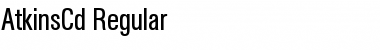 AtkinsCd Regular Font AtkinsCd Regular Font