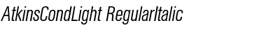 AtkinsCondLight RegularItalic Font