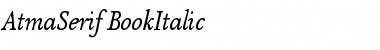 AtmaSerif-BookItalic Regular Font