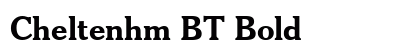 Cheltenhm BT Bold Preview