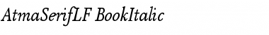 AtmaSerifLF-BookItalic Regular Font