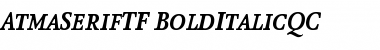 AtmaSerifTF-BoldItalicQC Font