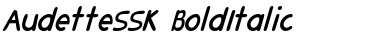 AudetteSSK BoldItalic Font