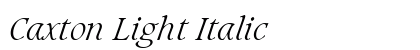Caxton Light Italic preview