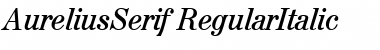 AureliusSerif RegularItalic Font
