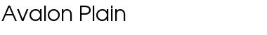 Avalon Plain Font