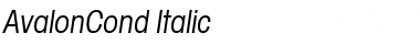 AvalonCond Italic Font