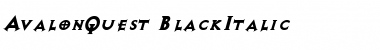 AvalonQuest BlackItalic Font
