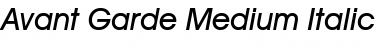 AvantGarde Medium Italic Medium Oblique Font