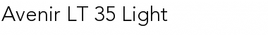 Avenir LT 35 Light Font