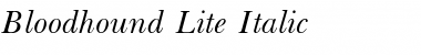 Bloodhound Lite Italic Font