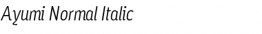 Ayumi Normal Italic Font