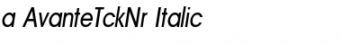 a_AvanteTckNr Italic Font