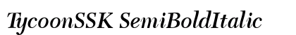 TycoonSSK SemiBoldItalic preview