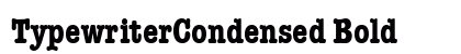 TypewriterCondensed Bold preview