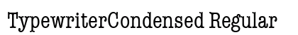 TypewriterCondensed Regular preview
