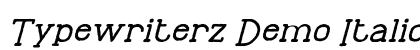 Typewriterz Demo Italic Preview