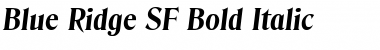 Blue Ridge SF Bold Italic Font