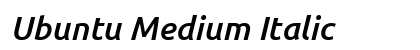 Ubuntu Medium Italic Preview