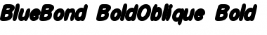 BlueBond-BoldOblique Bold Oblique Font