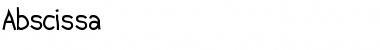 Abscissa Regular Font Abscissa Regular Font
