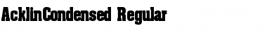AcklinCondensed Regular Font AcklinCondensed Regular Font